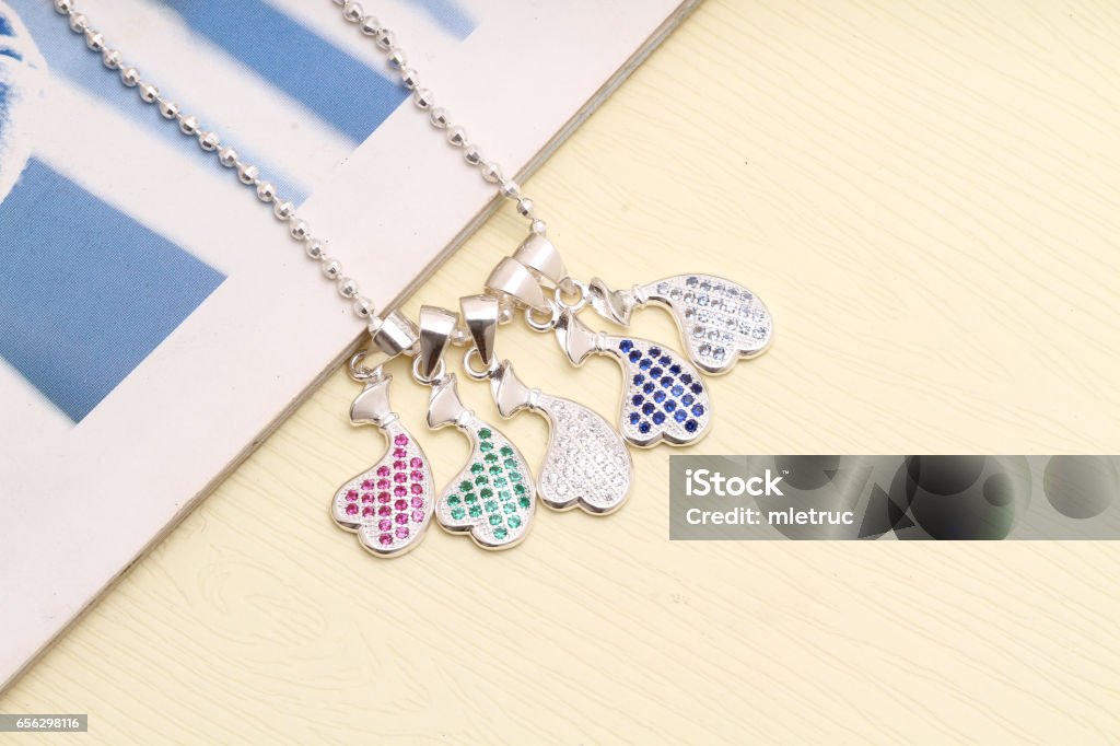 Charm Necklace Charm Necklace ,Jewel Adult Stock Photo