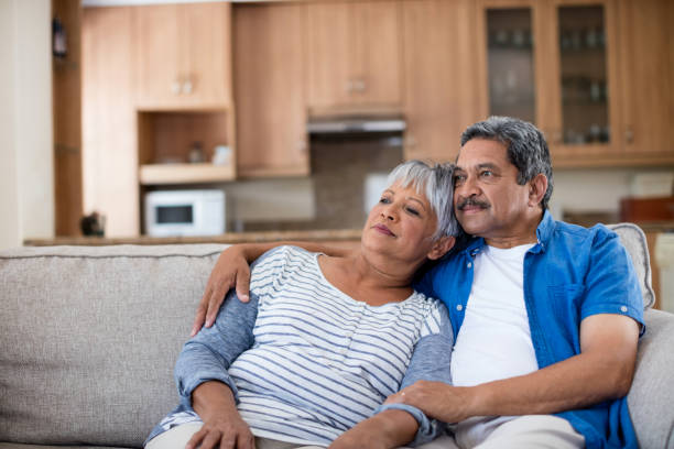 istock Happy senior couple embracing each other 656305382