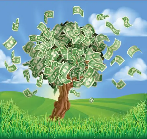 Vector illustration of Money Tree Concept