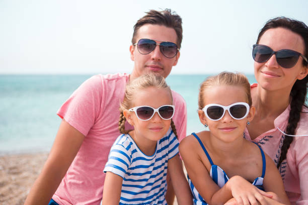 istock Young beautiful family on vacation 656310792