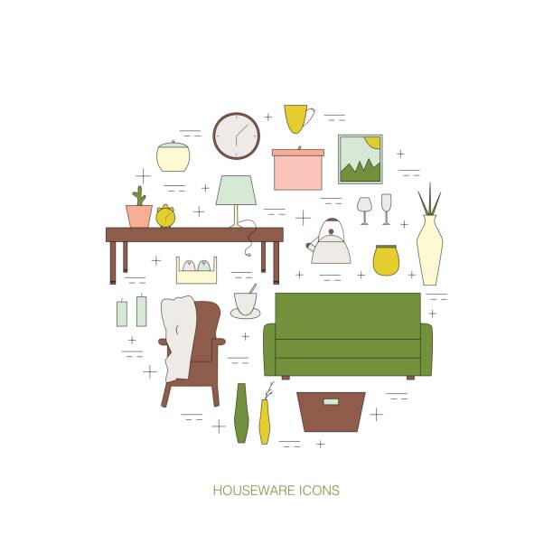 Houseware Vector Homewares Illustrations Illustrations, Royalty-Free Vector Graphics ...