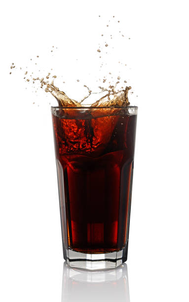 istock Splash in glass of cola with ice 656314520