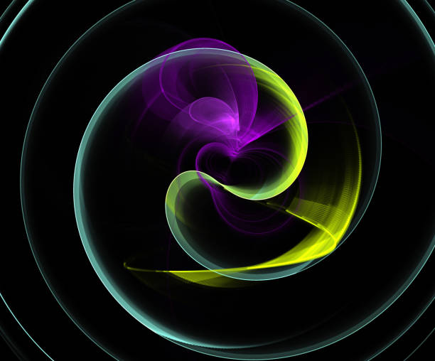 istock Abstract illustration of a fractal pattern on black background 656314778