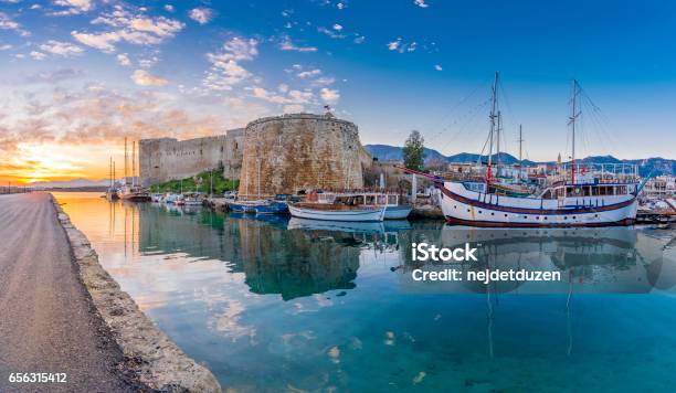 Kyrenia Castle View In Northern Cyprus Stock Photo - Download Image Now - Republic Of Cyprus, Beach, North