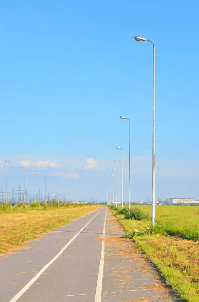 istock Bike path at summer sunny day. 656325026