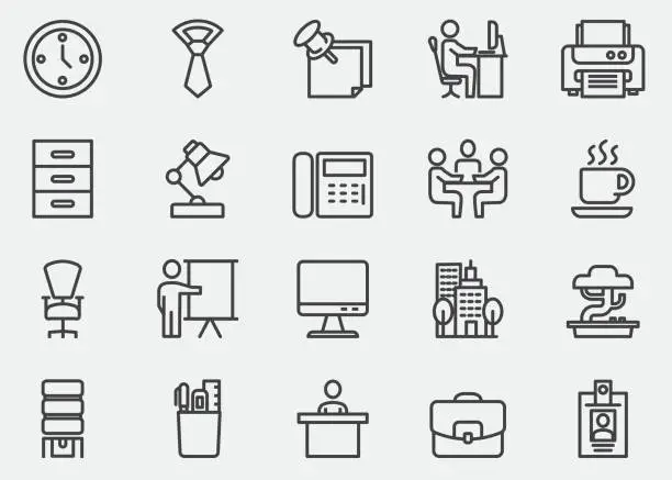 Vector illustration of Office Line Icons | EPS10