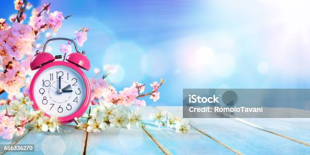 Spring Farward Time Savings Daylight Concept Stock Photo - Download Image Now - Spring Forward - Short Phrase, Daylight Saving Time, Springtime