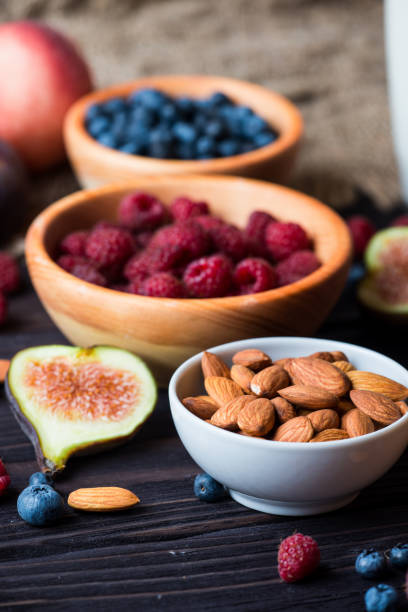 istock Fresh berries, figs and almond nuts 656340250