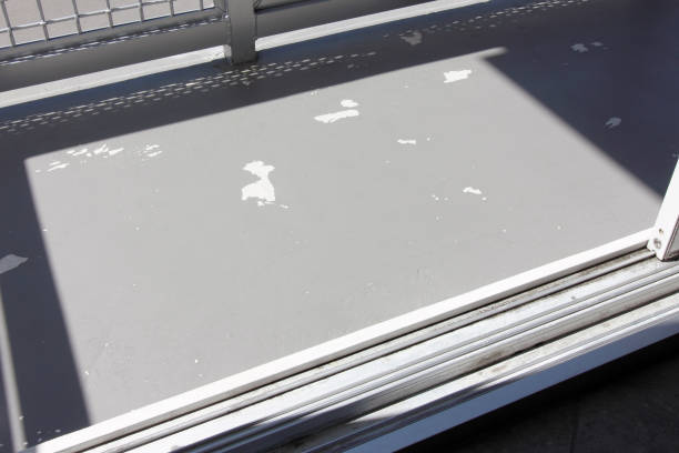 istock Chipped Outdoor Cement Deck Paint 656345866