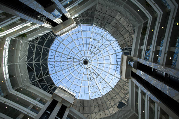 istock roof of the modern public building inside 656348792