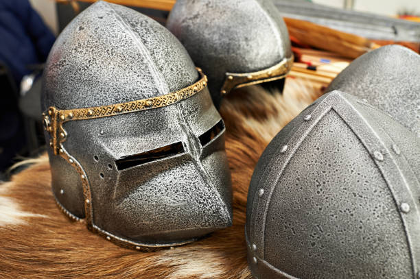 istock Helmets of medieval knights 656349706