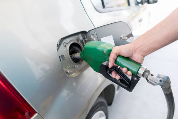 istock Close-up refueling car at a gas station 656353208