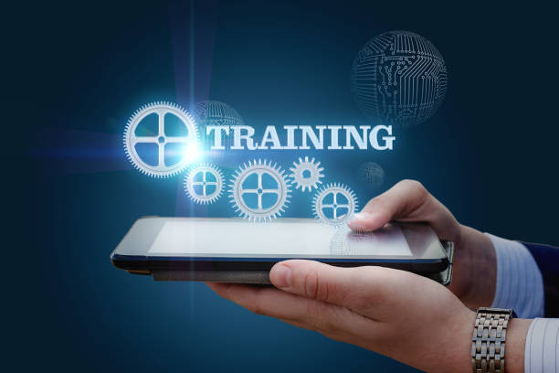 istock The tablet shows the inscription training. 656353762