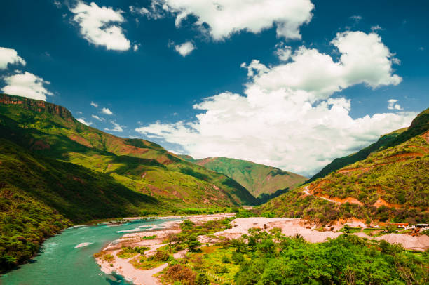 view on gorge in Chicamocha national park in Colombia