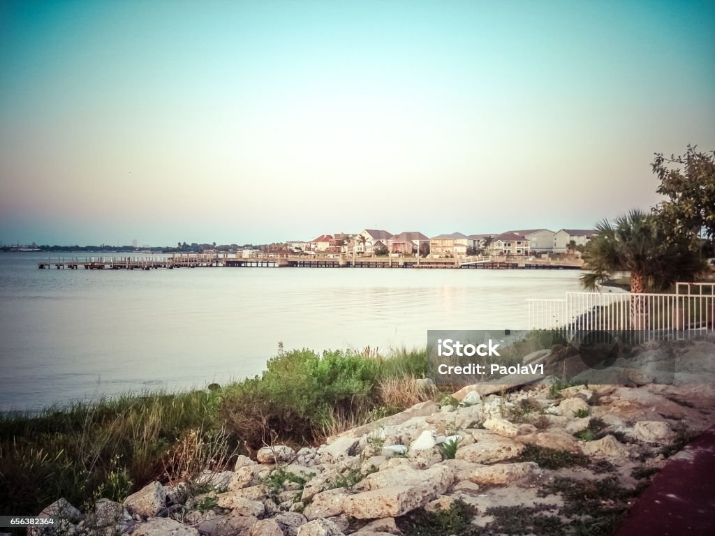 View from Moody Gardens, which  is an educational tourist destination, with a golf course and hotel in Galveston, Texas which opened in 1986. Galveston - Texas Stock Photo