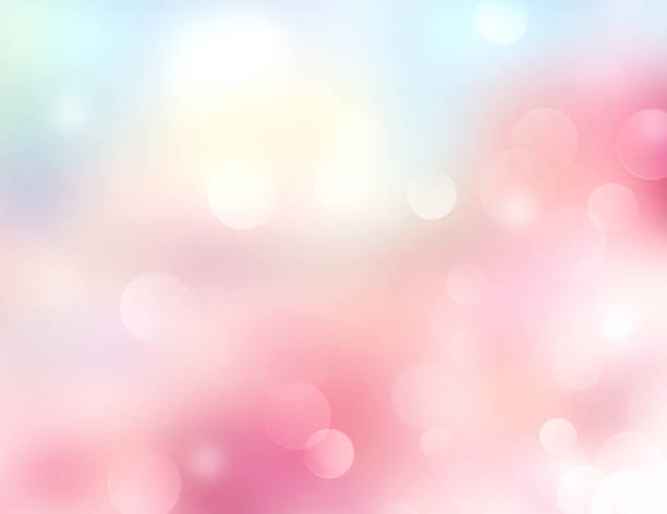 istock Pink blue blur bokeh spring fresh romantic background. 656389160