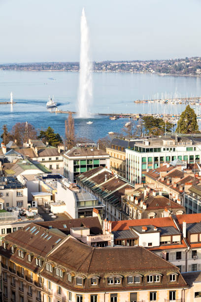 istock Geneva Cityscape from Above, Switzerland 656392430