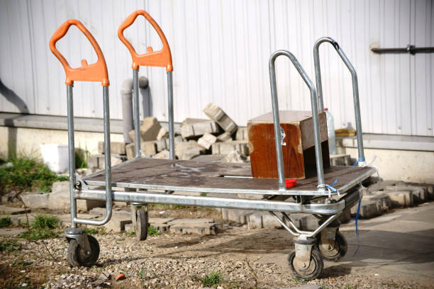 istock Worn luggage cart 656399976