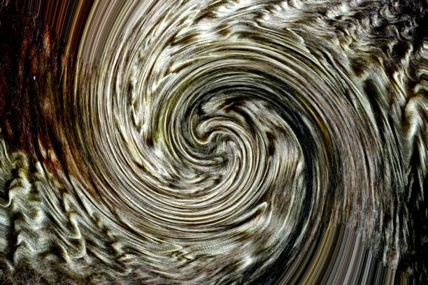 istock Crushed silk mixed with brown wool and spun into a spiral 656402478