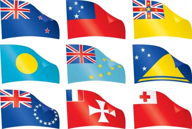 Vector illustration of World flags.