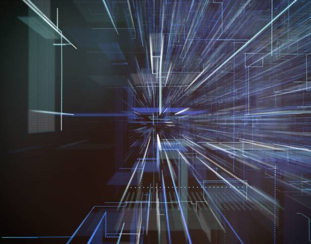 istock Digital futuristic cyber space tunnel, telecomunications concept background, digitally generated image. 656407908