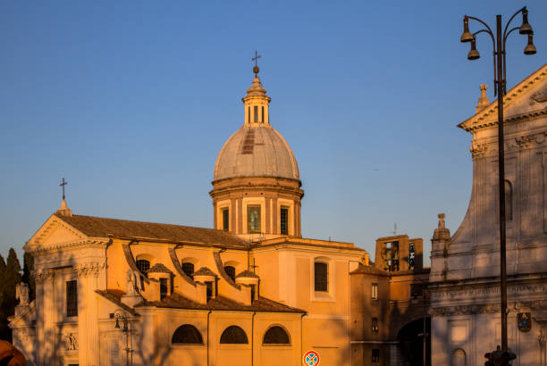 roma, italia - chiesa di san rocco - san rocco foto e immagini stock