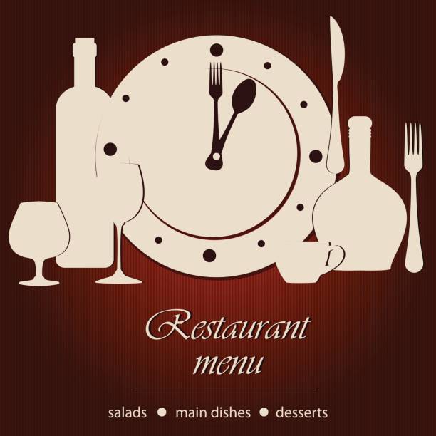 Dinner time vector art illustration