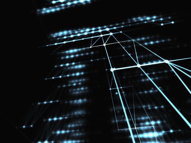 istock Digital futuristic cyber space, telecomunications concept background, digitally generated image. 656410458