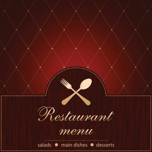 Template of a Restaurant Menu vector art illustration