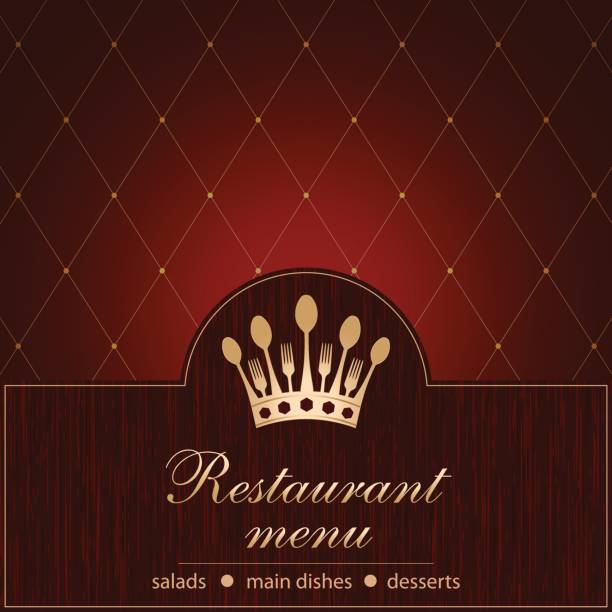 luxury template for a restaurant menu vector art illustration