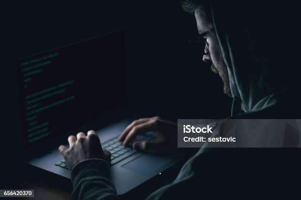 Computer Hacker Stock Photo - Download Image Now - White Collar Crime, Threats, Security