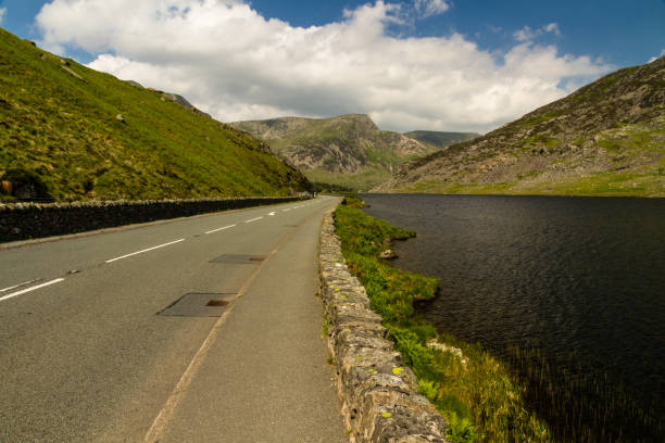 istock Lake Ogwen and the A5 road 656424842