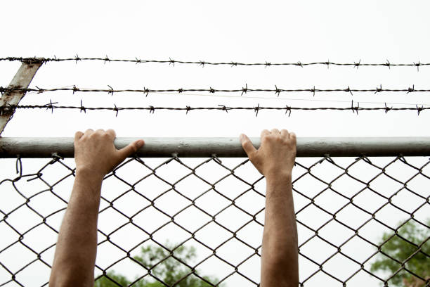 istock hand in jail to be free 656425088