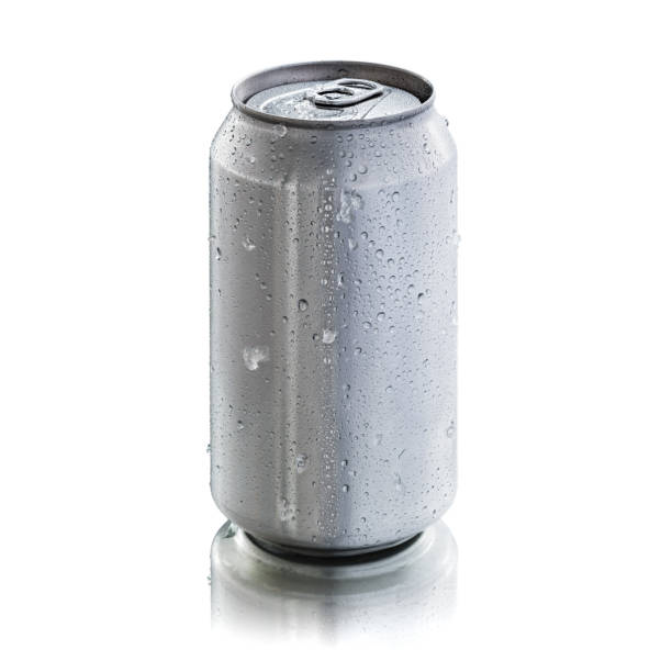istock Aluminum can with condensation drops for mock up 656428518
