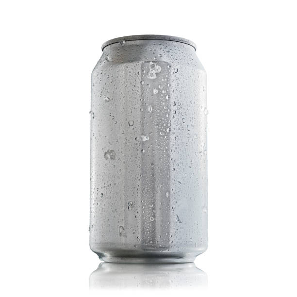 istock Aluminum can with condensation drops for mock up 656428558