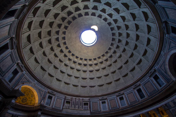 istock Pantheon with the famous ray of light from the top, Rome 656432052