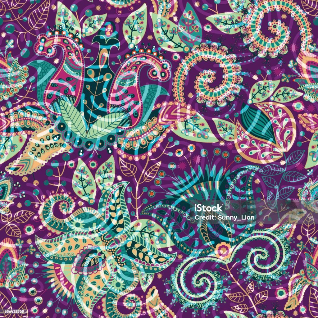 Hoa Văn Liền Mạch Tươi Sáng Phông Nền Dân Tộc Hình Nền Trừu Tượng ...