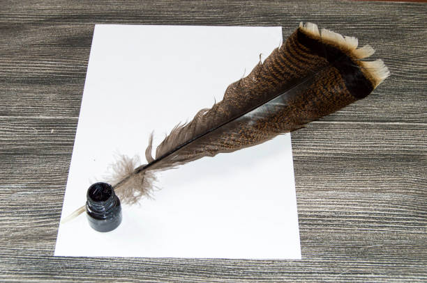 istock the nostalgic bird feather pen and paper 656441144