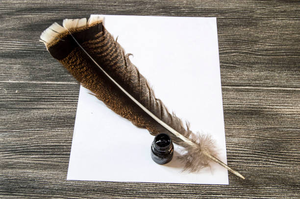 istock the nostalgic bird feather pen and paper 656441428