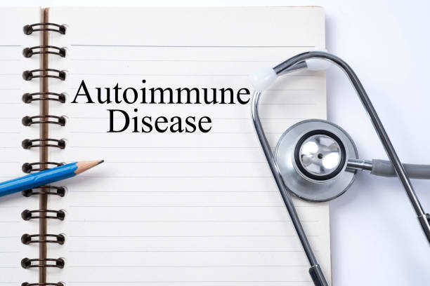 istock Stethoscope on notebook and pencil with Autoimmune Disease words as medical concept. 656441612