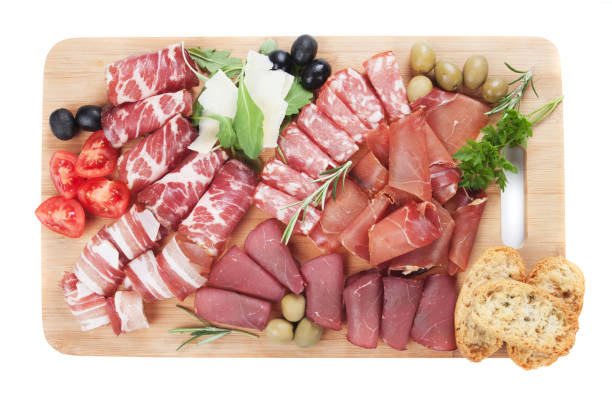 istock Charcuterie board isolated on white 656441650