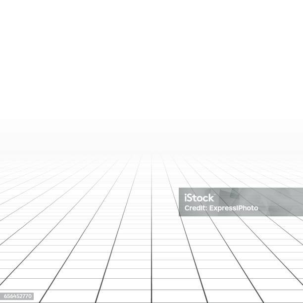 Abstract Background Perspective Tiled Floor Stock Illustration - Download Image Now - Building Story, Flooring, Grid Pattern