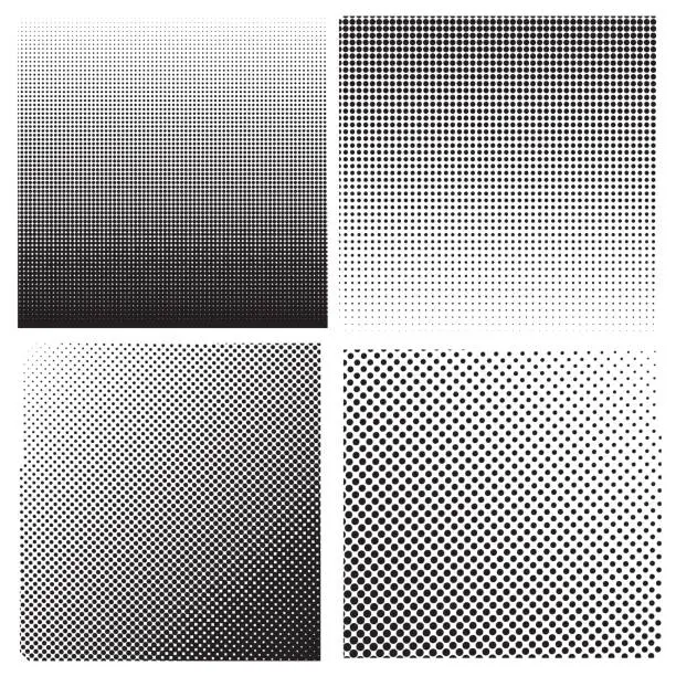 Vector illustration of Dots on White Background. Halftone Texture