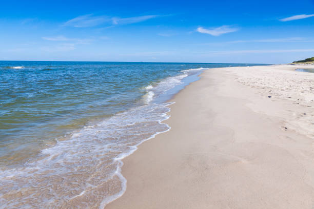 Beautiful sandy beach on Hel Peninsula, Baltic sea, Poland