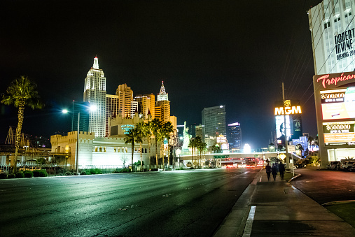 Las Vegas, Nevada, USA - December, USA: Las Vegas Strip at night
