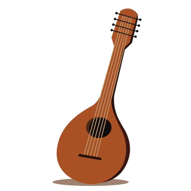 illustrator der mandoline musik-tools - mandoline stock-grafiken, -clipart, -cartoons und -symbole