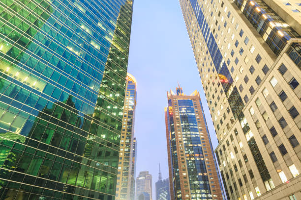 istock Business district with modern skyscrapers in shanghai 656483878