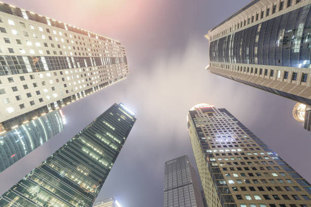 istock Business district with modern skyscrapers in shanghai 656487386