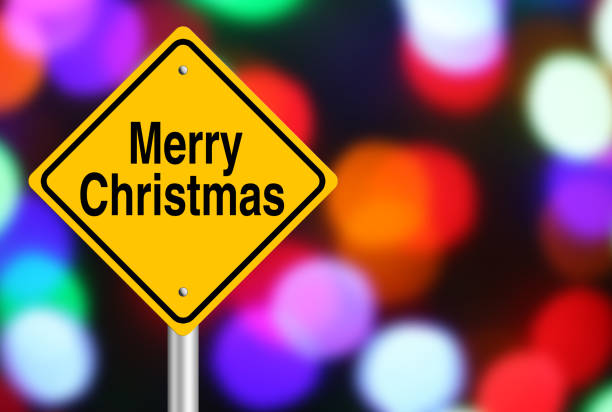 istock Merry Christmas Road Sign 656489696
