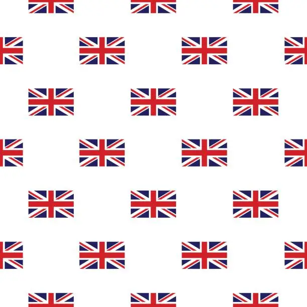 Vector illustration of British Flag Seamless Pattern